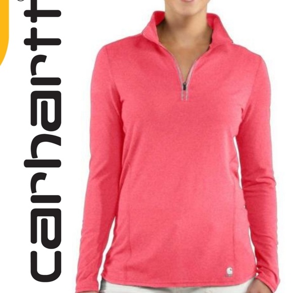 Carhartt Tops - CARHARTT Pink Force Half Zip Shirt